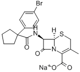 5-Thia-1-azabicyclo(4.2.0)oct-2-ene-2-carboxylic acid, 7-(((1-(4-bromo phenyl)cyclopentyl)carbonyl)amino)-3-methyl-8-oxo-, monosodium salt, ( 6R-trans)- CAS#: 143407-75-4