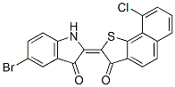 5-bromo-2-(9-chloro-3-oxonaphtho[1,2-b]thien-2(3H)-ylidene)-1,2-dihydro-3H-indol-3-one CAS#: 3687-67-0