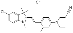 5-chloro-2-[2-[4-[(2-cyanoethyl)ethylamino]-o-tolyl]vinyl]-1,3,3-trimethyl-3H-indolium chloride CAS#: 32783-03-2