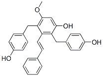 5-methoxy-3-(2-phenylethenyl)-2,4-bis(4-hydroxybenzyl)phenol CAS#: 152383-83-0