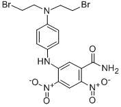 5-(p-(Bis(2-bromoethyl)amino)anilino)-2,4-dinitrobenzamide CAS#: 32869-03-7