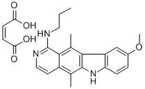 5,11-Dimethyl-9-methoxy-N-propyl-6H-pyrido(4,3-b)carbazol-1-amine male ate CAS#: 115464-65-8