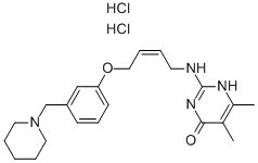 5,6-DIMETHYL-2-[4-[3-(1-PIPERIDINOMETHYL)PHENOXY]-(Z)-2-BUTENYLAMINO]-4(1H)-PYRIMIDONE DIHYDROCHLORIDE CAS#: 126869-04-3