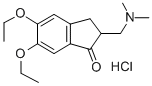 5,6-Diethoxy-2-((dimethylamino)methyl)-2,3-dihydro-1H-inden-1-one hydr ochloride CAS#: 137376-71-7