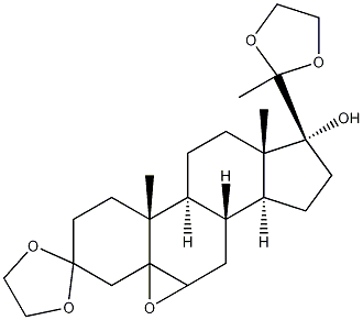 (5,6)-Epoxy-17a-hydroxy-pregnane-3,20-dione-3,20-bis(ethyleneketal) CAS#: 117898-52-9