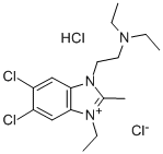 5,6-dichloro-3-[2-(diethylamino)ethyl]-1-ethyl-2-methylbenzimidazolium chloride monohydrochloride CAS#: 32915-71-2