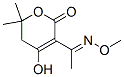 5,6-dihydro-6,6-dimethyl-4-hydroxy-3-(1-(methoxyimino)ethyl)-2H-pyran-2-one CAS#: 132151-86-1