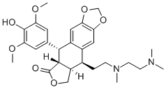 [5R-(5alpha,5abeta,8aalpha,9beta)]-9-[2-[N-[2-(Dimethylamino)ethyl]-N-methylamino]ethyl]-5-(4-hydroxy-3,5-dimethoxyphenyl)-5,5a,6,8,8a,9-hexahydrofuro[3',4':6,7]naphtho[2,3-d]-1,3-dioxol-6-one CAS#: 148262-19-5