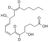 5S-12R-DIHYDROXY-6Z,8E,10E,14Z-EICOSATETRAENOIC-6,7,14,15-D4 ACID CAS#: 124629-74-9