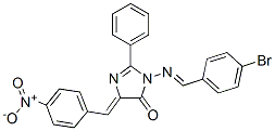 (5Z)-3-[(4-bromophenyl)methylideneamino]-5-[(4-nitrophenyl)methylidene ]-2-phenyl-imidazol-4-one CAS#: 126245-05-4