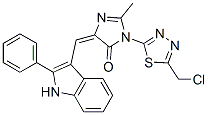 (5Z)-3-[5-(chloromethyl)-1,3,4-thiadiazol-2-yl]-2-methyl-5-[(2-phenyl- 1H-indol-3-yl)methylidene]imidazol-4-one CAS#: 143658-86-0