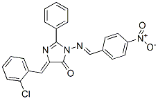 (5Z)-5-[(2-chlorophenyl)methylidene]-3-[(4-nitrophenyl)methylideneamin o]-2-phenyl-imidazol-4-one CAS#: 126293-35-4