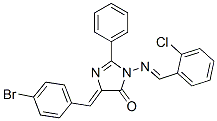 (5Z)-5-[(4-bromophenyl)methylidene]-3-[(2-chlorophenyl)methylideneamin o]-2-phenyl-imidazol-4-one CAS#: 126245-15-6