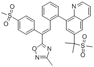 6-(1-METHANESULFONYL-1-METHYL-ETHYL)-8-(3-[(E)-2-(4-METHANESULFONYL-PHENYL)-2-(3-METHYL-[1,2,4]OXADIAZOL-5-YL)-VINYL]-PHENYL)-QUINOLINE CAS#: 346629-30-9