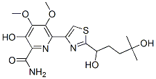 (-)-6-[2-(1,4-Dihydroxy-4-methylpentyl)-4-thiazolyl]-3-hydroxy-4,5-dimethoxy-2-pyridinecarboxamide CAS#: 122535-49-3
