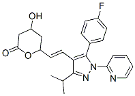 6-(2-(5-(4-fluorophenyl)-3-(1-methylethyl)-1-(2-pyridinyl)-1H-pyrazol-4-yl)ethenyl)tetrahydro-4-hydroxy-2H-pyran-2-one CAS#: 141117-01-3