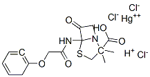 6-[(2-cyclohexatrienyloxyacetyl)amino]-3,3-dimethyl-7-oxo-4-thia-1-aza bicyclo[3.2.0]heptane-2-carboxylate, hydrogen(+1) cation, mercury(+2) cation, chloride CAS#: 144022-51-5