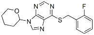 6-[(2-fluorophenyl)methylsulfanyl]-9-(oxan-2-yl)purine CAS#: 3799-60-8