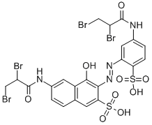 6-(2,3-dibromopropionamido)-3-[[5-(2,3-dibromopropionamido)-2-sulphophenyl]azo]-4-hydroxynaphthalene-2-sulphonic acid CAS#: 32781-74-1