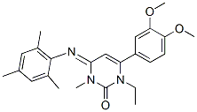 6-(3,4-Dimethoxyphenyl)-1-ethyl-3,4-dihydro-3-methyl-4-[(Z)-(2,4,6-trimethylphenyl)imino]-2(1H)-pyrimidinone CAS#: 117321-77-4