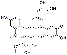6-[(3,4-dihydroxyphenyl)methyl]-2,10-dihydroxy-5-(4-hydroxy-2-methoxyphenyl)-1,3-dimethoxy-9H-benzo[a]xanthen-9-one CAS#: 38185-48-7