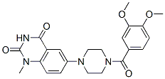 6-(4-(3,4-dimethoxybenzoyl)-1-piperazinyl)-1-methyl-1H,3H-quinazolin-2,4-dione CAS#: 119198-23-1