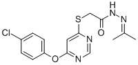 ((6-(4-Chlorophenoxy)-4-pyrimidinyl)thio)acetic acid (1-methylethylidene)hydrazide CAS#: 137927-79-8