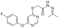 ((6-(4-Fluorophenoxy)-4-pyrimidinyl)thio)acetic acid (1-methylethylidene)hydrazide CAS#: 137927-78-7