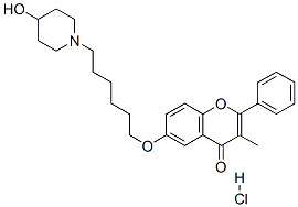 6-(6-(4-hydroxypiperidinyl)hexyloxy)-3-methylflavone HCl CAS#: 139652-86-1