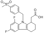 (-)-6-8-DIFLUORO-2,3,4,9-TETRAHYDRO-9-[[4-(METHYLSULFONYL)PHENYL]METHYL]-1H-CARBAZOLE-1-ACETIC ACID CAS#: 121083-05-4