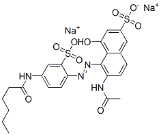 6-Acetylamino-5-(4-hexanoylamino-2-sulfophenylazo)-4-hydroxy-2-naphthalenesulfonic acid disodium salt CAS#: 117046-38-5
