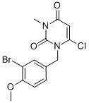 6-CHLORO-1-[(3-BROMO-4-METHOXYPHENYL)METHYL]-3-METHYL-2,4(1H,3H)-PYRIMIDINEDIONE CAS#: 121593-88-2