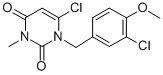 6-CHLORO-1-[(3-CHLORO-4-METHOXYPHENYL)METHYL]-3-METHYL-2,4(1H,3H)-PYRIMIDINEDIONE CAS#: 121593-87-1