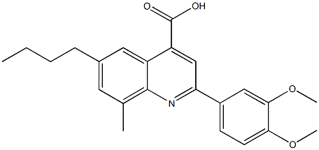 6-N-BUTYL-2-(3,4-DIMETHOXYPHENYL)-8-METHYLQUINOLINE-4-CARBOXYLIC ACID CAS#: 175205-02-4