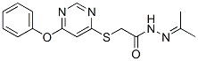 ((6-Phenoxy-4-pyrimidinyl)thio)acetic acid (1-methylethylidene)hydrazide CAS#: 137927-77-6