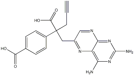 6-Pteridinepropanoic acid, 2,4-diamino-.alpha.-(4-carboxyphenyl)-.alpha.-2-propyn-1-yl- CAS#: 146464-92-8