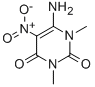 6-amino-1,3-dimethyl-5-nitro-pyrimidine-2,4-quinone CAS#: 3346-61-0