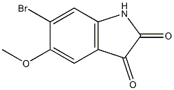 6-broMo-5-Methoxyindoline-2,3-dione CAS#: 130420-78-9