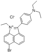 6-bromo-2-[4-(diethylamino)phenyl]-1-ethylbenz[cd]indolium chloride CAS#: 34143-51-6