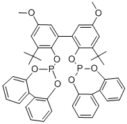 6,6'-[(3,3'-Di-t-butyl-5,5'-dimethoxy-1,1'-biphenyl-2,2'-diyl)bis(oxy)]bis(dibenzo[d,f][1,3,2]dioxaphosphepin)hemiethylacetateadduct,min.95%BIPHEPHOS CAS#: 121627-17-6