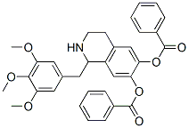 6,7-Isoquinolinediol,  1,2,3,4-tetrahydro-1-[(3,4,5-trimethoxyphenyl)methyl]-,  dibenzoate  (ester)  (9CI) CAS#: 34685-12-6