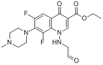 6,8-Difluoro-1-(formylmethylamino)-7-(4-methylpiperazin-1-yl)-4-oxo-1,4-dihydroquinoline-3-carboxylic acid ethyl ester CAS#: 158585-86-5