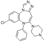 6H-(1,2,4)Triazolo(4,3-a)(1,5)benzodiazepine, 8-chloro-5-(4-methyl-1-p iperazinyl)-6-phenyl- CAS#: 153901-53-2