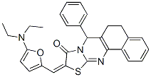 6H-Benzo[h]thiazolo[2,3-b]quinazolin-9(10H)-one,  10-[[5-(diethylamino)-2-furanyl]methylene]-5,7-dihydro-7-phenyl- CAS#: 359911-42-5