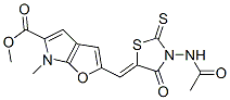 6H-Furo[2,3-b]pyrrole-5-carboxylic  acid,  2-[[3-(acetylamino)-4-oxo-2-thioxo-5-thiazolidinylidene]methyl]-6-methyl-,  methyl  ester CAS#: 315665-50-0