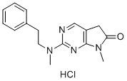 6H-Pyrrolo(2,3-d)pyrimidin-6-one, 5,7-dihydro-7-methyl-2-(methyl(2-phe nylethyl)amino)-, monohydrochloride CAS#: 122113-27-3