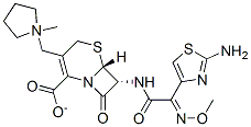 (6R,7R)-7-[[(2Z)-2-(2-amino-1,3-thiazol-4-yl)-2-methoxyimino-acetyl]amino]-3-[(1-methyl-2,3,4,5-tetrahydropyrrol-1-yl)methyl]-8-oxo-5-thia-1-azabicyclo[4.2.0]oct-2-ene-2-carboxylate CAS#: 143892-90-4