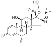 (6a,11b,16a)-6-Fluoro-11,21-dihydroxy-16,17-[(1-methylethylidene)bis(oxy)]-pregna-1,4-diene-3,20-dione CAS#: 3385-03-3