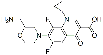 7-(2-aminomethylmorpholino)-1-cyclopropyl-6,8-difluoro-1,4-dihydro-4-oxo-3-quinolinecarboxylic acid CAS#: 146805-34-7