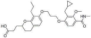 7-(3-(2-(cyclopropylmethyl)-3-methoxy-4-((methylamino)carbonyl)phenoxy)propoxy)-3,4-dihydro-8-propyl-2H-1-benzopyran-2-propanoic acid CAS#: 141059-52-1